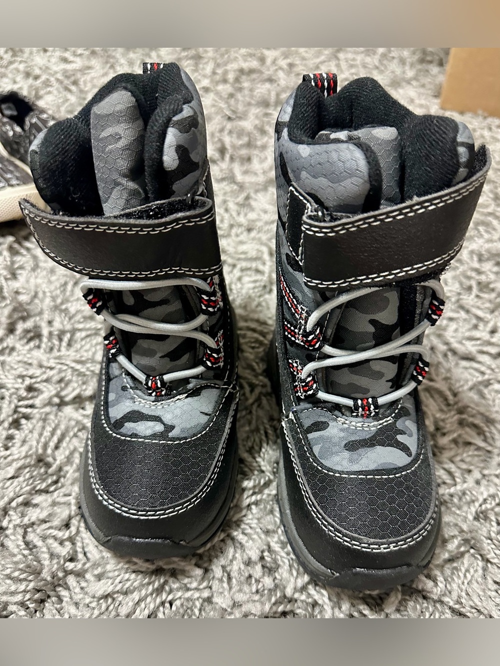 Carter's Black and Gray Camo Kids Winter Boots - Picture 2 of 13